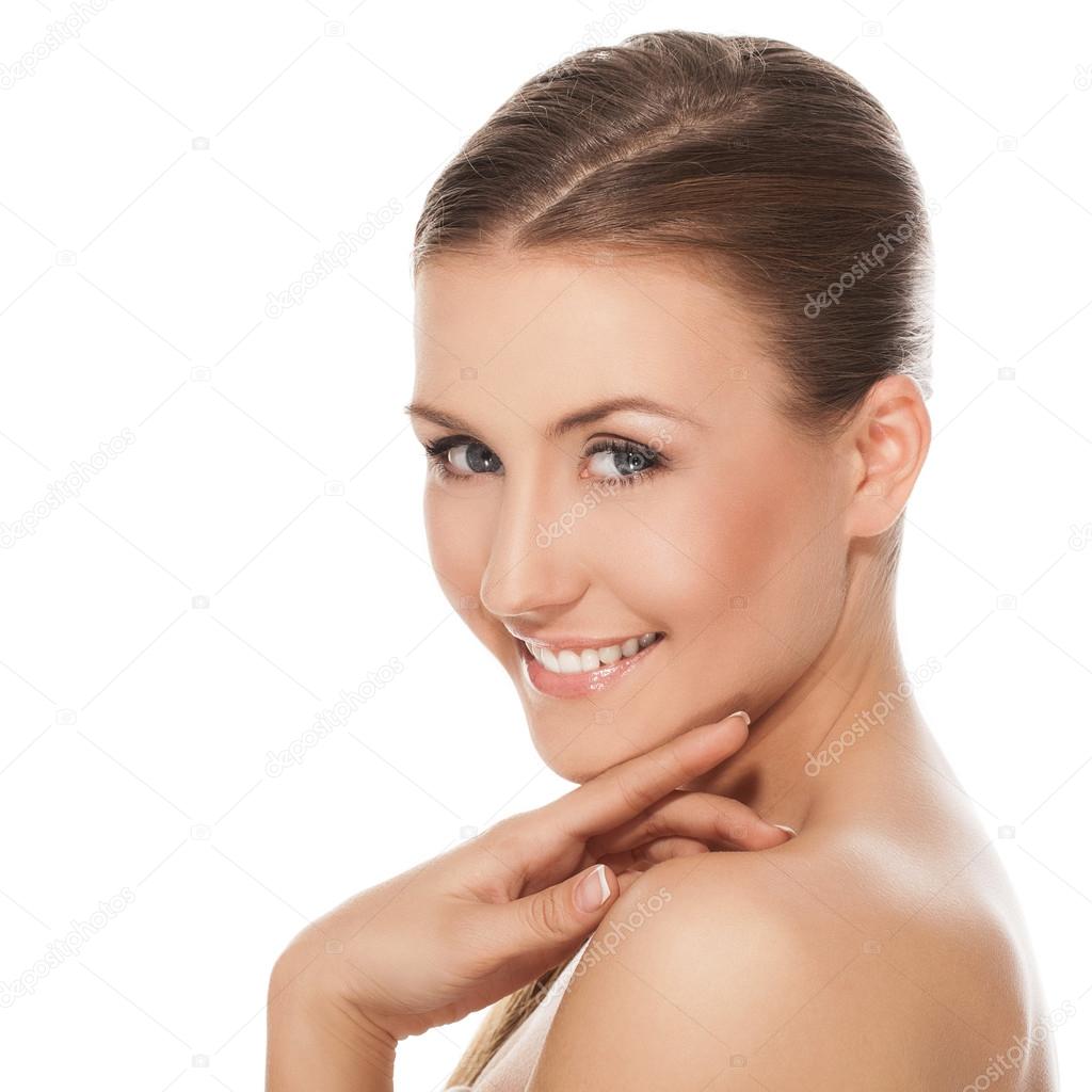 若い幸せな白人女性の裸 — ストック写真 © yekophotostudio 38086033
