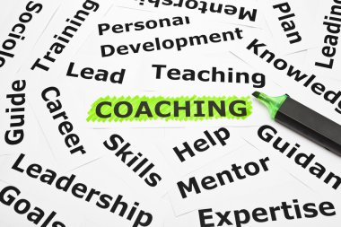 Coaching with other related words clipart