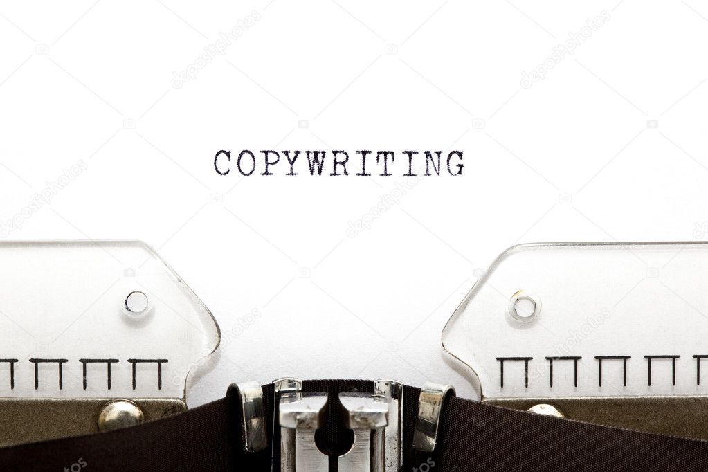 Concept image with Copywriting printed on an old typewriter