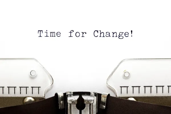 Machine à écrire Temps pour le changement — Photo