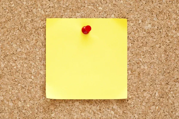 Blank Yellow Sticky Note — Stock Photo, Image