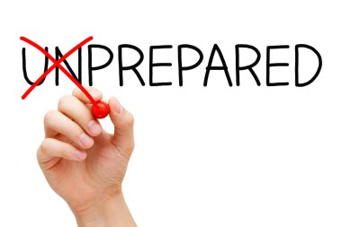 Prepared Not Unprepared clipart