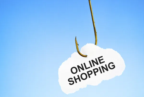 Hooked on Online Shopping — Stock Photo, Image