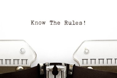Know The Rules Typewriter clipart