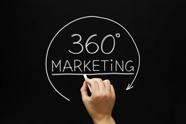 360 derece pazarlama kavramı — Stok fotoğraf