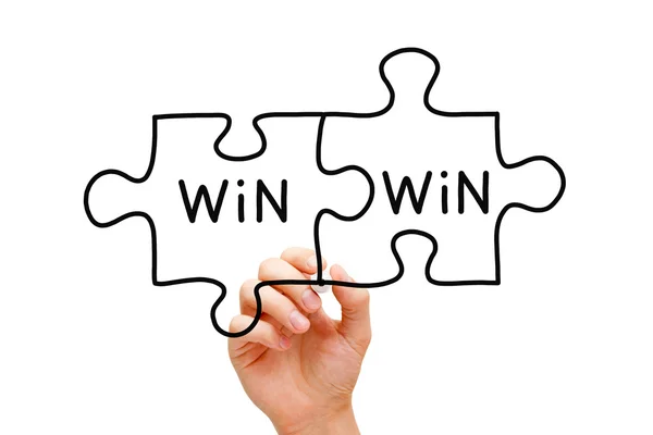 Win-Win-Puzzle-Konzept — Stockfoto