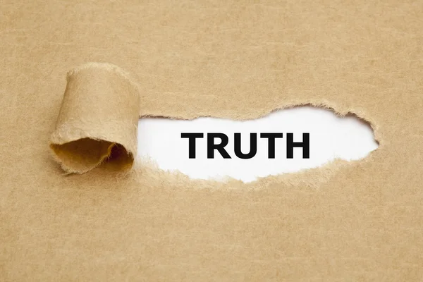 Truth Torn Paper — Stock Photo, Image