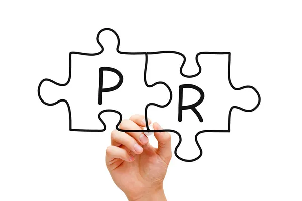 PR Puzzle Concepto —  Fotos de Stock