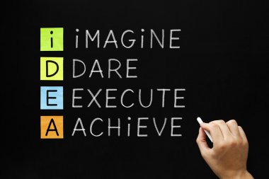 IDEA - Imagine Dare Execute Achieve clipart