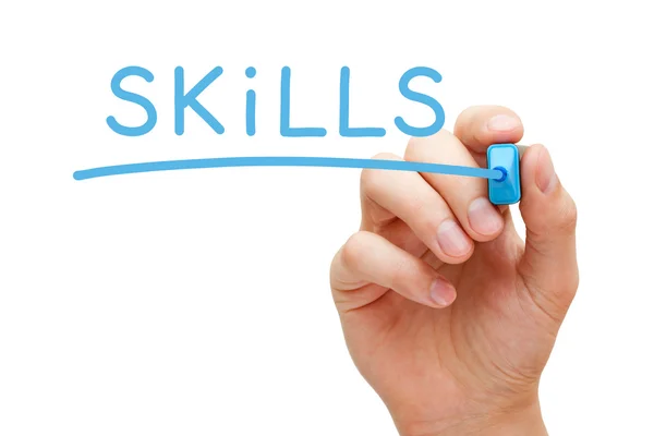 Skills Blue Marker — Stock Photo, Image