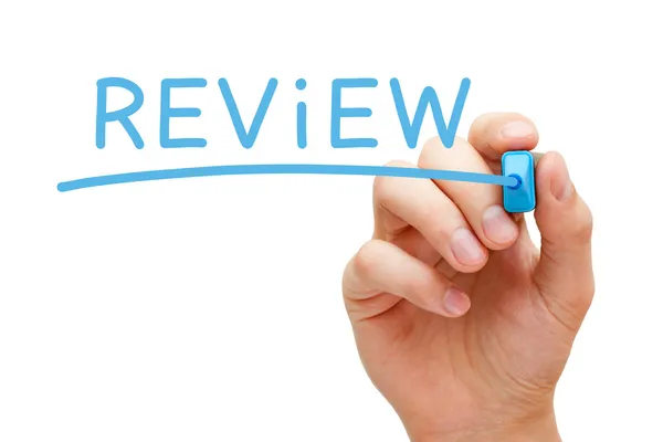 Review Blue Marker — Stock Photo, Image