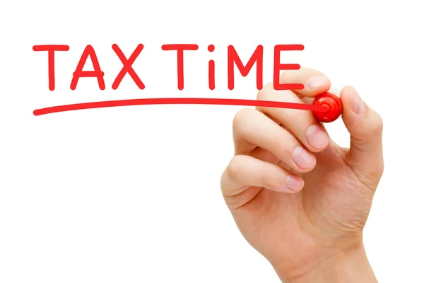 Tax Time Red Marker — Stock Photo, Image