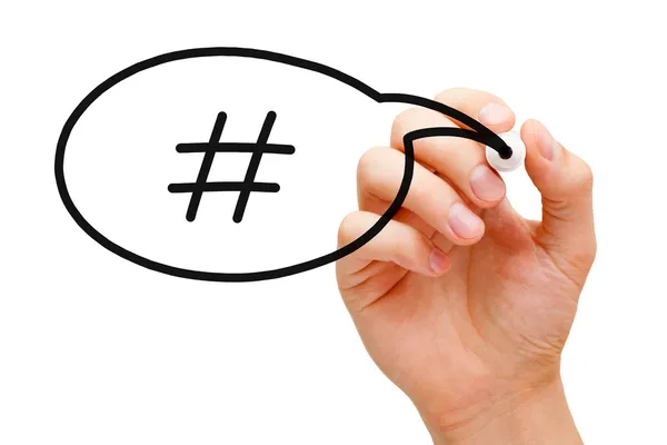 Hashtag Speech Bubble Concept — Stock Photo, Image