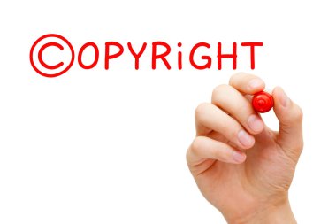 Copyright Concept Red Marker clipart