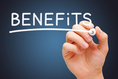 Benefits White Marker clipart