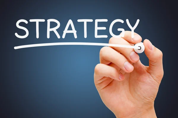 Strategy White Marker — Stock Photo, Image