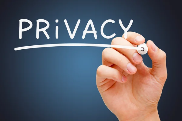 Privacy White Marker — Stock Photo, Image