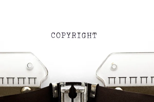 Copyright Máquina de escrever — Fotografia de Stock