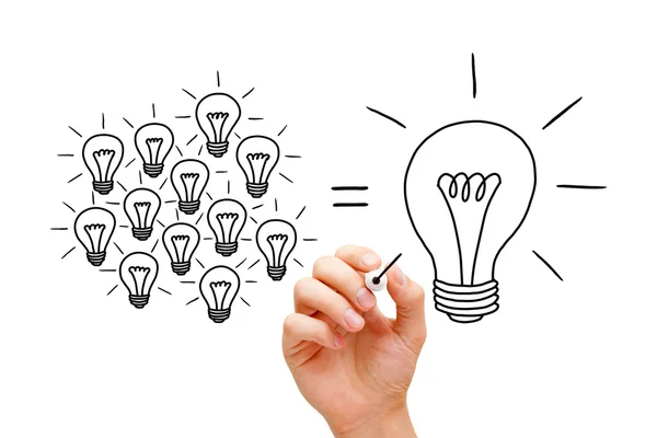 Teamwork Light Bulbs Concept — Stock Photo, Image