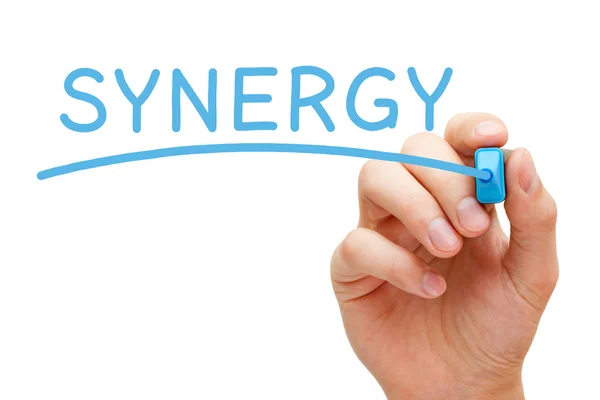 Synergy Blue Marker — Stock Photo, Image