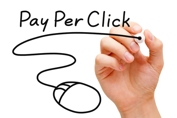 Pay-per-klik muis concept — Stockfoto