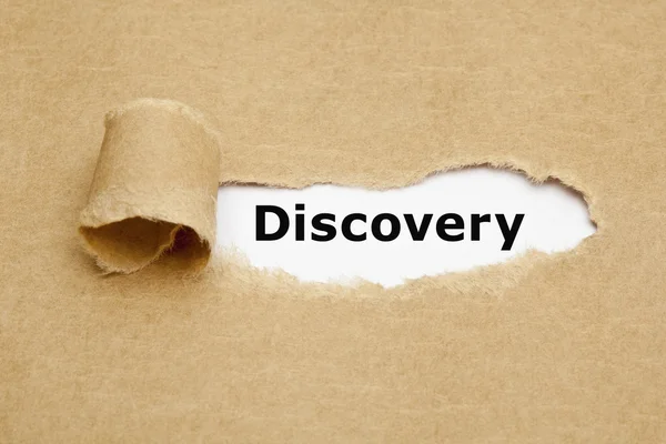 Discovery Torn Paper Concept — Stock Photo, Image