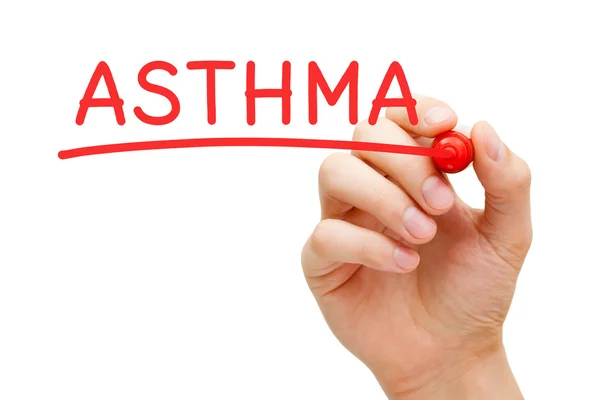 Asthma rote Markierung — Stockfoto