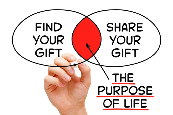 Hand Writing Find Your Gift Share Your Gift Diagram Concept —  Fotos de Stock
