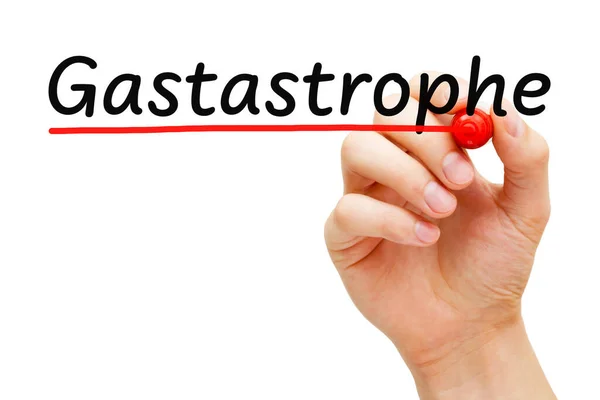 Hand Writing Blend Word Gastastrophe Made Joining Gas Catastrophe Fuel — Stockfoto