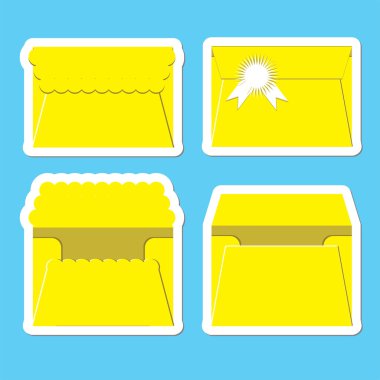 davetler için 4 zarf vektör dekor