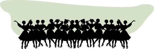 Vintage Titel Header Frau Silhouette — Stockvektor