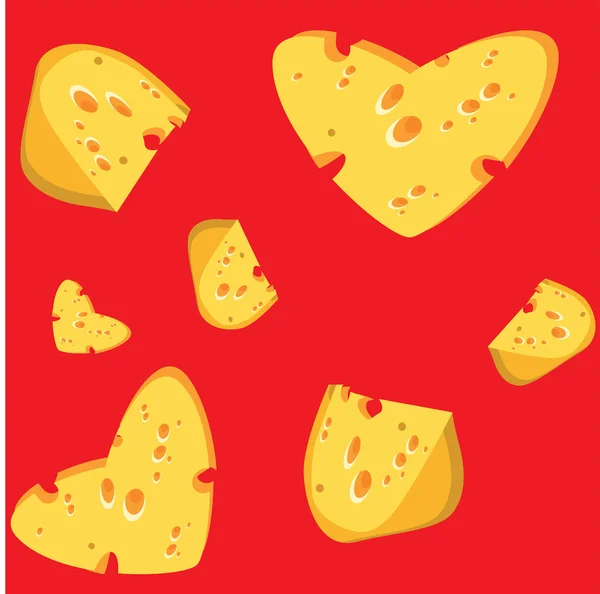 Miluju sýrové bezešvé pozadí — Stockový vektor