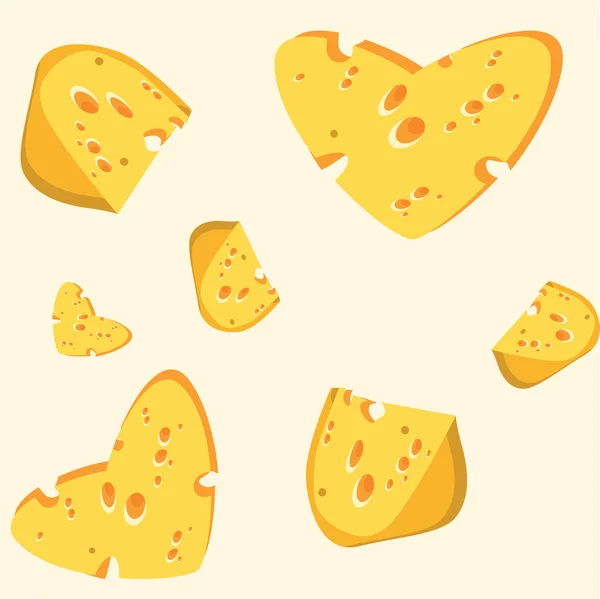 Miluju sýrové bezešvé pozadí — Stockový vektor