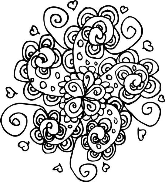 Vecteur fleur tatouage fond — Image vectorielle