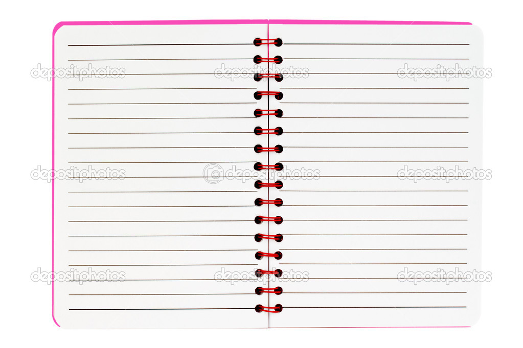 Notebook red lined standing