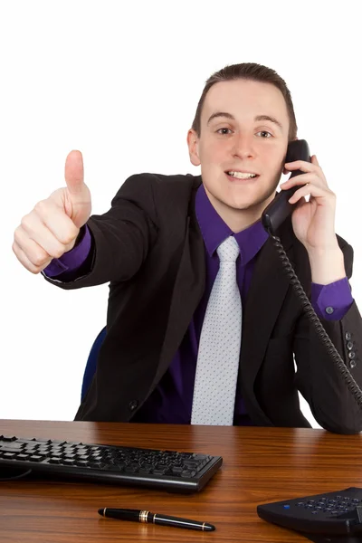 Businessman giving commitment — Stock Photo, Image