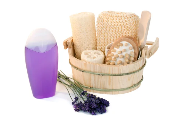 Duschgel mit Lavendel — Stockfoto