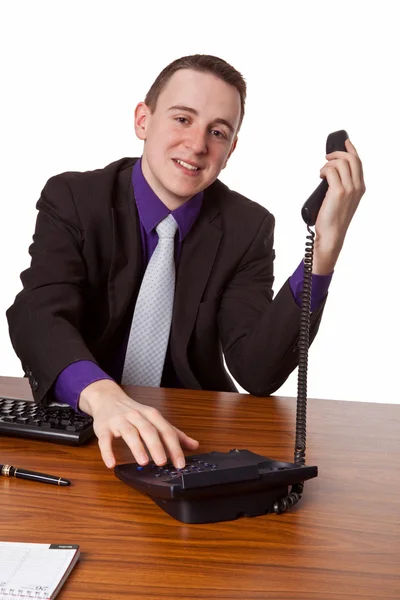 Businessman calling up — Stock Photo, Image