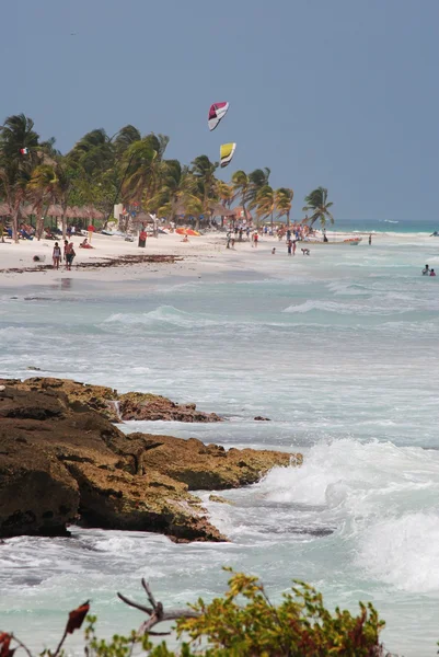 Luksus plaży w tulum — Zdjęcie stockowe