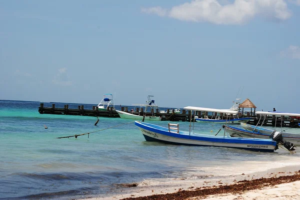 Boote in Riviera Maya — Stockfoto
