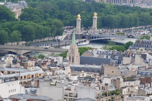 Θέα από τον πύργο του Άιφελ στο Παρίσι — Φωτογραφία Αρχείου