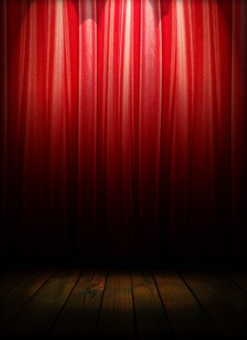 Kırmızı tiyatro perdesi