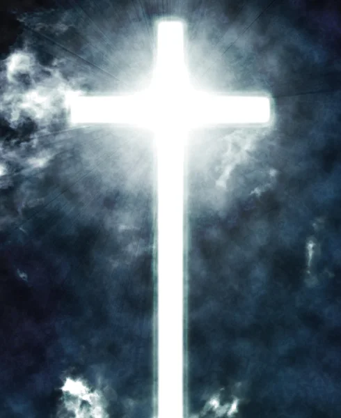 빛나는 십자가 — 스톡 사진