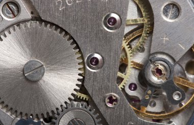 Eski saat dişli mekanizması