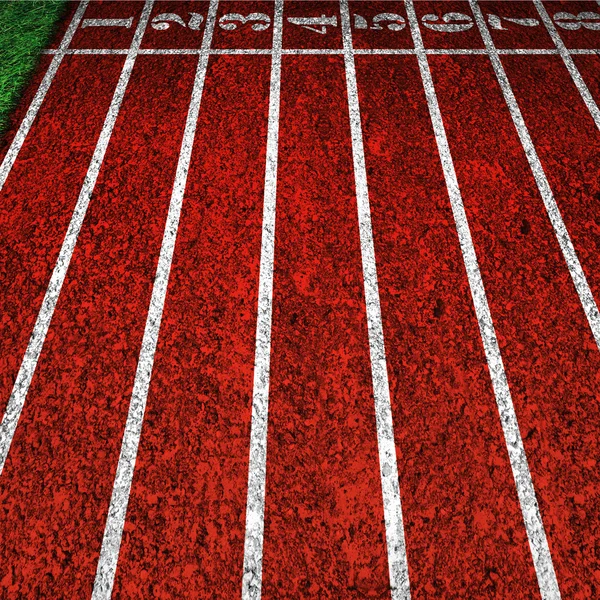 Red running tracks — Stock Photo, Image