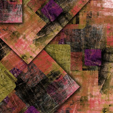 grunge duvardaki kareler