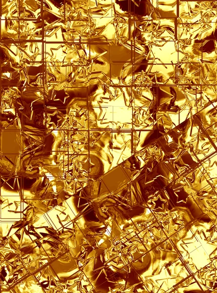 Goldene Metallquadrate — Stockfoto