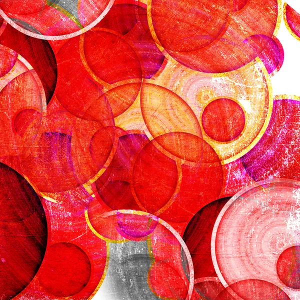 Grunge red circles — Stock Photo, Image