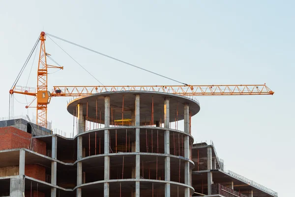 Tower crane on a construction site — Stock Photo, Image
