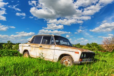 Old soviet car clipart